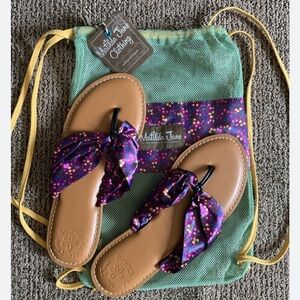 Matilda Jane "Toes in the Sand" silk and leather sandals